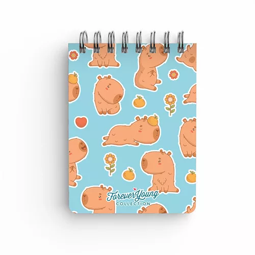 Spirál notesz Forever Young A/7 sima Capybara