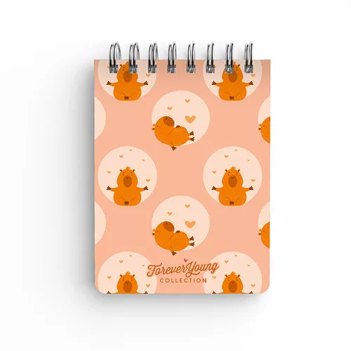 Spirál notesz Forever Young A/7 sima Capybara