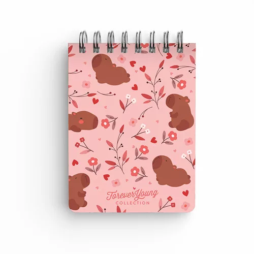 Spirál notesz Forever Young A/7 sima Capybara
