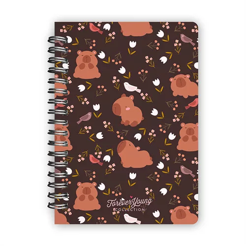 Spirál notesz Forever Young B/6 sima Capybara