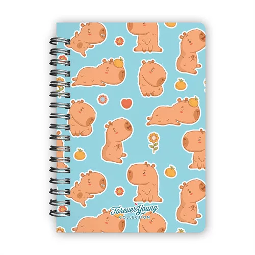 Spirál notesz Forever Young B/6 sima Capybara