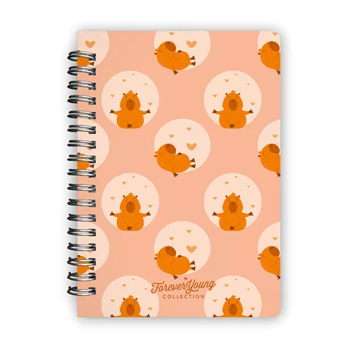 Spirál notesz Forever Young B/6 sima Capybara