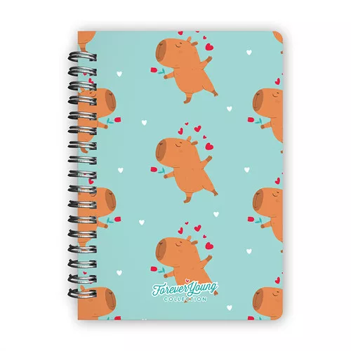 Spirál notesz Forever Young B/6 sima Capybara