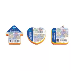   Öntapadós jegyzettömb Centrum Stick Notes 50x45 mm, 100 lapos, 5 féle neon szín, különböző formák