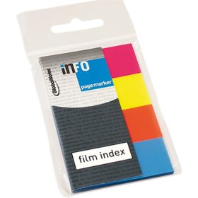   Oldaljelölő műanyag Info Notes 20x50 mm 4x40 lapos neon vegyes színek