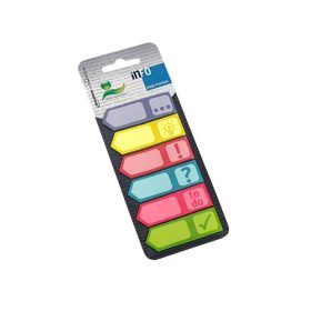   Oldaljelölő papír Info Notes 18x55 mm 6x25 lapos színes mintás