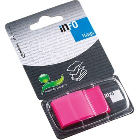   Oldaljelölő műanyag Info Notes Info Flag 25x43 mm 50 lapos rózsaszín