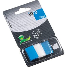   Oldaljelölő műanyag Info Notes Info Flag 25x43 mm 50 lapos áttetsző kék
