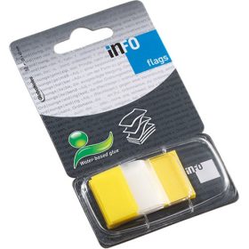   Oldaljelölő műanyag Info Notes Info Flag 25x43 mm 50 lapos áttetsző sárga