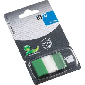   Oldaljelölő műanyag Info Notes Info Flag 25x43 mm 50 lapos áttetsző zöld