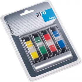   Oldaljelölő adagolóval Info Notes Info Flag műanyag 12,5x43 mm 4x36 lapos vegyes színek