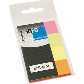   Oldaljelölő papír Info Notes 20x50mm 4x40 lapos élénk vegyes színek