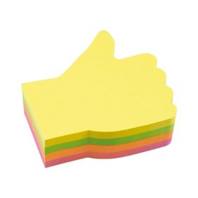   Öntapadós jegyzettömb Info Notes 70x70 mm 200 lapos neon vegyes színek kéz