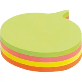   Öntapadós jegyzettömb Info Notes Cubes 70x70 mm 200 lapos neon vegyes színek mondatfelhő