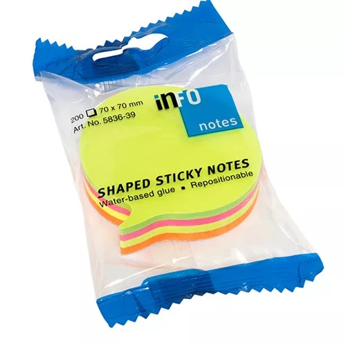 Öntapadós jegyzettömb Info Notes Cubes 70x70 mm 200 lapos neon vegyes színek mondatfelhő