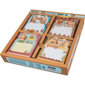 Öntapadós jegyzettömb CAPYBARA 70x90 mm 30 lapos vegyes