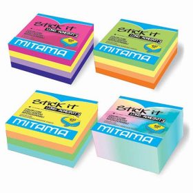  Öntapadós jegyzettömb Mitama 51x51 mm 400 lapos élénk színek