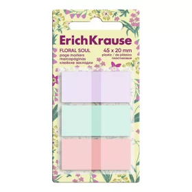   Oldaljelölő műanyag ErichKrause Floral Soul 45x20 mm 3x20 lapos vegyes színek