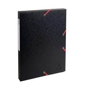   Füzetbox karton Exacompta A/4 25 mm gerinccel prespán fekete