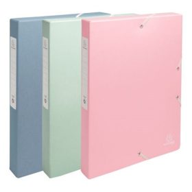   Füzetbox karton Exacompta Autentik A/4 40 mm gerinccel vegyes színek