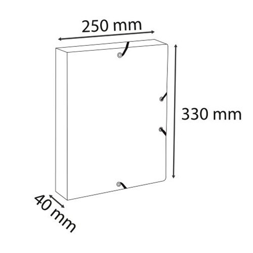 Füzetbox karton Exacompta Autentik A/4 40 mm gerinccel vegyes színek