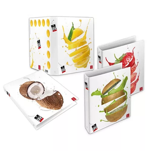 Gyűrűs könyv Pigna Fruits A/4 4 gyűrűs 40 mm  gerinccel