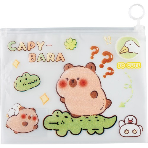 Cipzáras tasak CAPYBARA PVC 21x17 cm vegyes