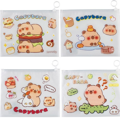 Cipzáras tasak CAPYBARA PVC 21x17 cm vegyes