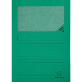 Pólyás iratgyűjtő Exacompta A/4 120g zöld ablakos