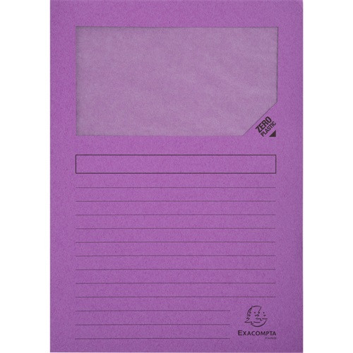 Pólyás iratgyűjtő Exacompta A/4 120g vegyes színek ablakos