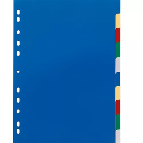 Elválasztólap PP Durable A/4 10 részes színes