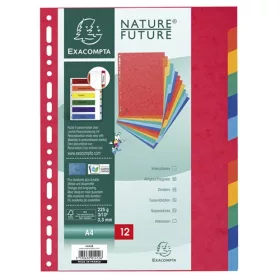   Elválasztólap karton Exacompta A/4 12 részes színes 225 g