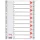 Regiszter PP Esselte A/4 1-10-ig szürke 100105