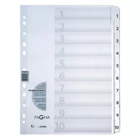 Elválasztólap karton Durable Pagna A/4 1-10-ig fehér