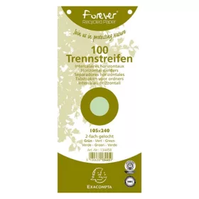   Elválasztócsík karton Exacompta 105x240 mm zöld 100 db/csomag