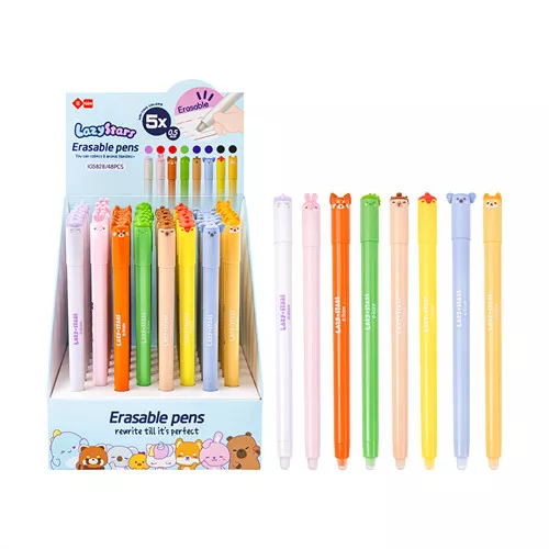 Zselés toll Lazy Stars kupakos 0,5 mm radírozható vegyes színek és minták 48 db/display