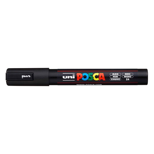 Marker Uni dekor Posca PC-5M Fekete 1,8-2,2 mm
