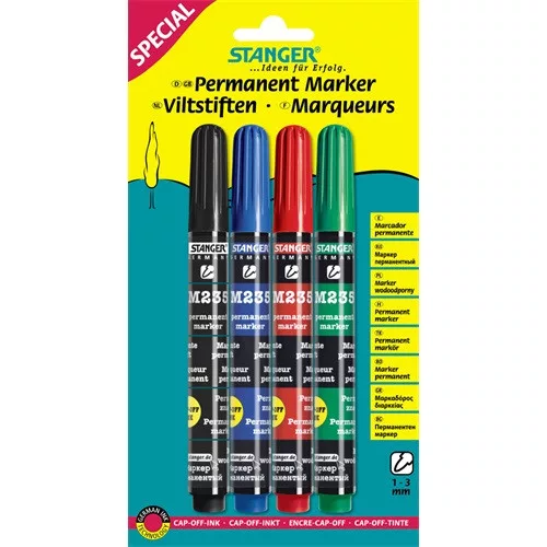 Marker Stanger M235 permanent kerek 4 db-os klt.