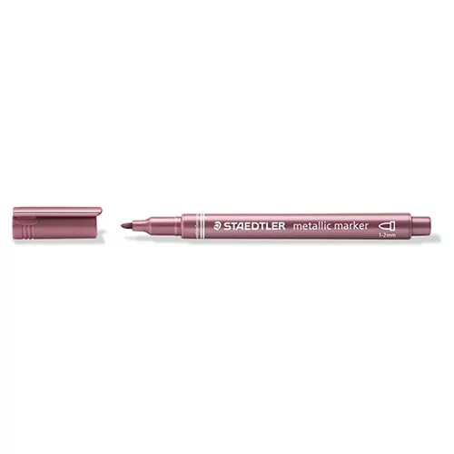 Marker Staedtler dekor 1-2 mm kerek hegyű metálpiros