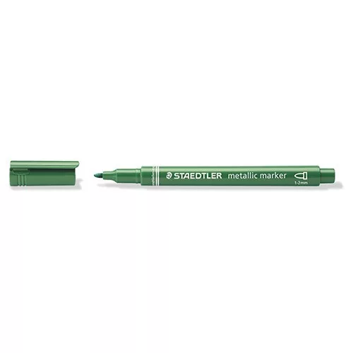 Marker Staedtler dekor 1-2 mm kerek hegyű metálzöld