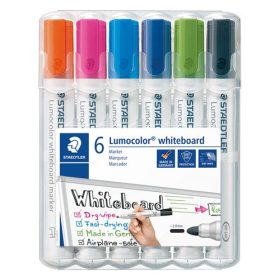   Táblamarker Staedtler Lumocolor kerek 6 db-os klt. (narancs, pink, világoskék, sötétkék, világoszöld, fekete)