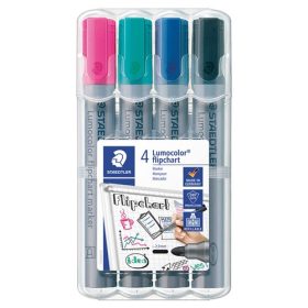   Táblamarker Staedtler Lumocolor flipchart kerek 4 db-os klt. (pink, türkiz, kék, fekete)