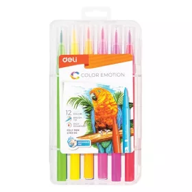   Ecsetfilc Deli Color Emotion 4,1 mm kimosható színes 12 db-os klt.