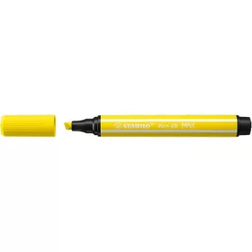   Rostirón Stabilo Pen 68 MAX prémium vágott heggyel citromsárga