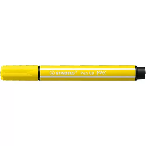 Rostirón Stabilo Pen 68 MAX prémium vágott heggyel citromsárga
