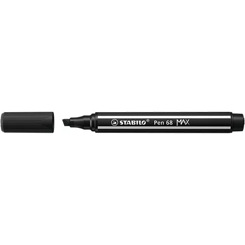 Rostirón Stabilo Pen 68 MAX prémium vágott heggyel fekete