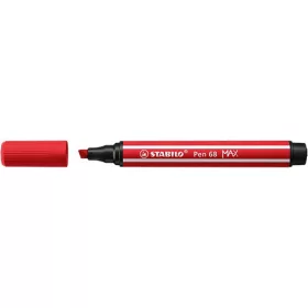 Rostirón Stabilo Pen 68 MAX prémium vágott heggyel piros