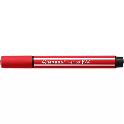Rostirón Stabilo Pen 68 MAX prémium vágott heggyel piros