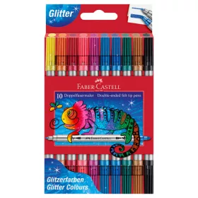 Rostirón Faber-Castell 10db-os klt. kétvégű csillámos