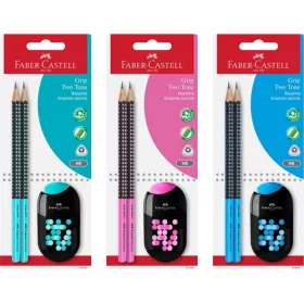   Grafitirón Faber-Castell Grip 2 db-os szett 2001 kéttónusú HB + hegyező/radír